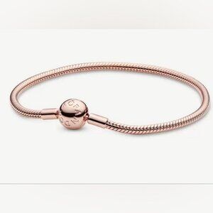 Authentic NEW Pandora Moments Snake Chain Bracelet 14K Rose Gold plated